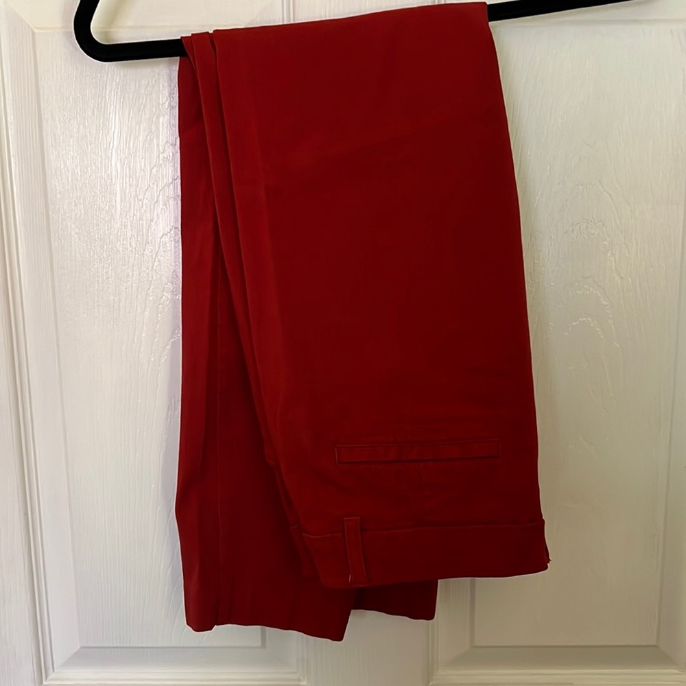 Red women’s dress pants size 14